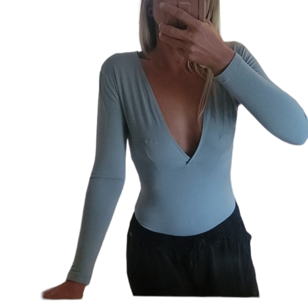 FOREVER 21 Bodysuit Seafoam Green